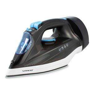 Plancha A Vapor Antiadherente Ceramica Guardacable 2200w Winco W39