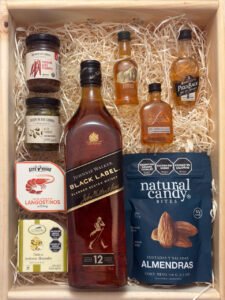 Box Gourmet Black Label: Whisky 12 Años + Conservas de Autor & Snacks Premium
