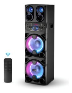 Torre De Sonido Parlante Suono 2 Tweeters X10 Luz Rbg 14500w Negro