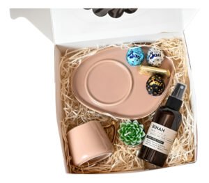 Caja Dia De La Madre Con Atomizador Y Vela Rosa Claro