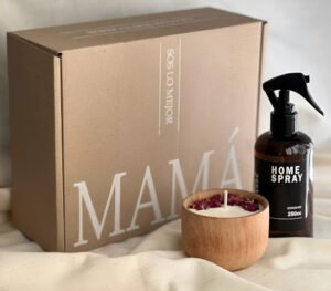 Caja Dia De La Madre Vela Y Difusor Marrón Claro