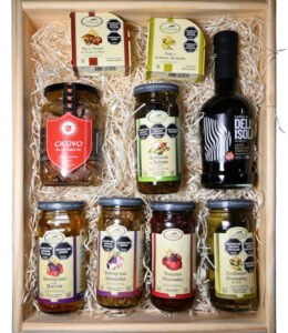 Box Gran Patagonia: Ciervo en Escabeche + Reserva de Vegetales & Olivares Premium